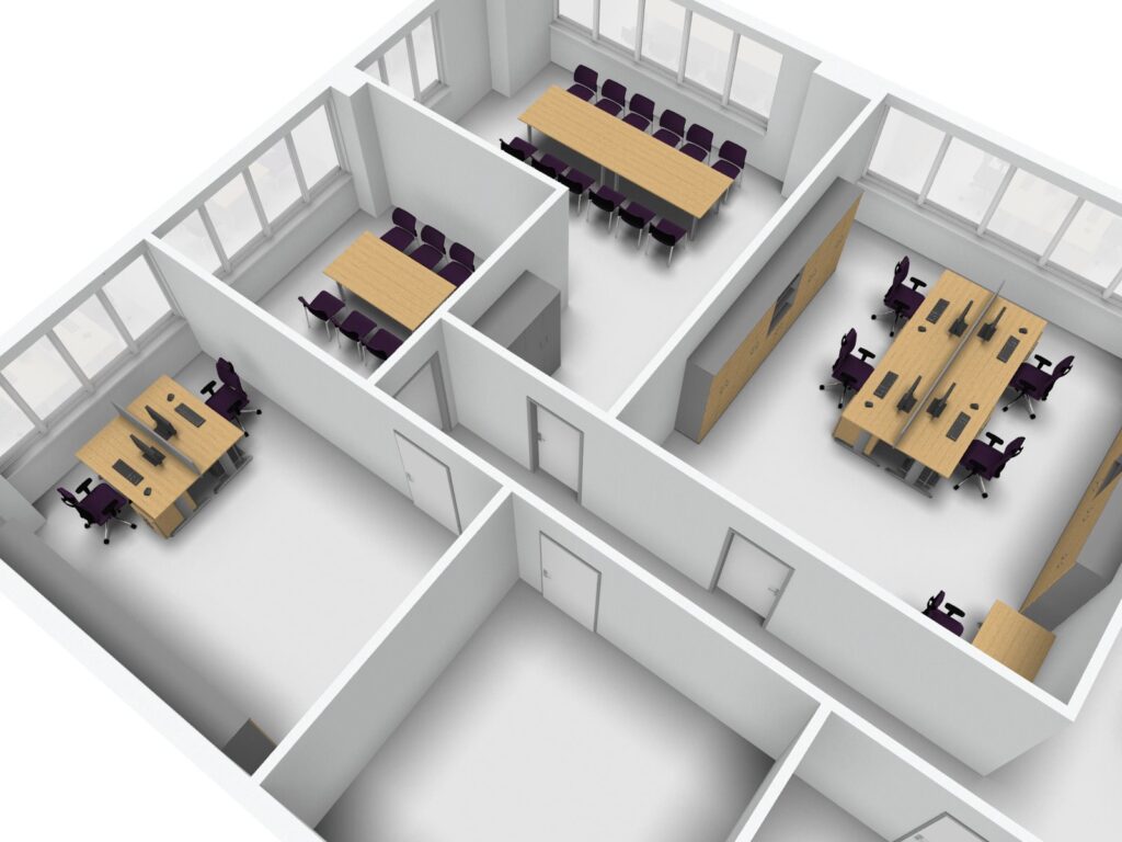 Projektowanie przestrzeni biurowych meble biurowe sala konferencyjna gabinet prezesa aranżacja